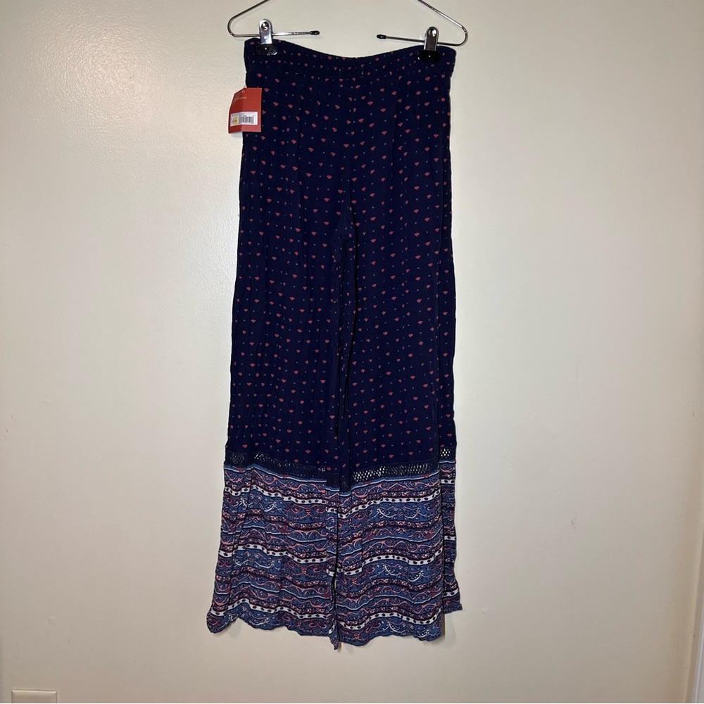 Mossimo Supply Co. Navy‎ and Red Wide Leg Pants